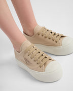 Laced sneakers – the casual and versatile style is embellished with the embossed rubber triangle logo – LUX VERSE Luxury Designer Fashion Outlet