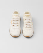 Versatile leather sneakers – leather lining Enameled metal triangle logo Closure with cotton laces Rubber sole, – LUX VERSE Luxury Designer Fashion Outlet