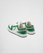 Downtown perforated sneakers – perforated motif on the upper Leather lining Enameled metal triangle logo Cotton – LUX VERSE Luxury Designer Fashion Outlet