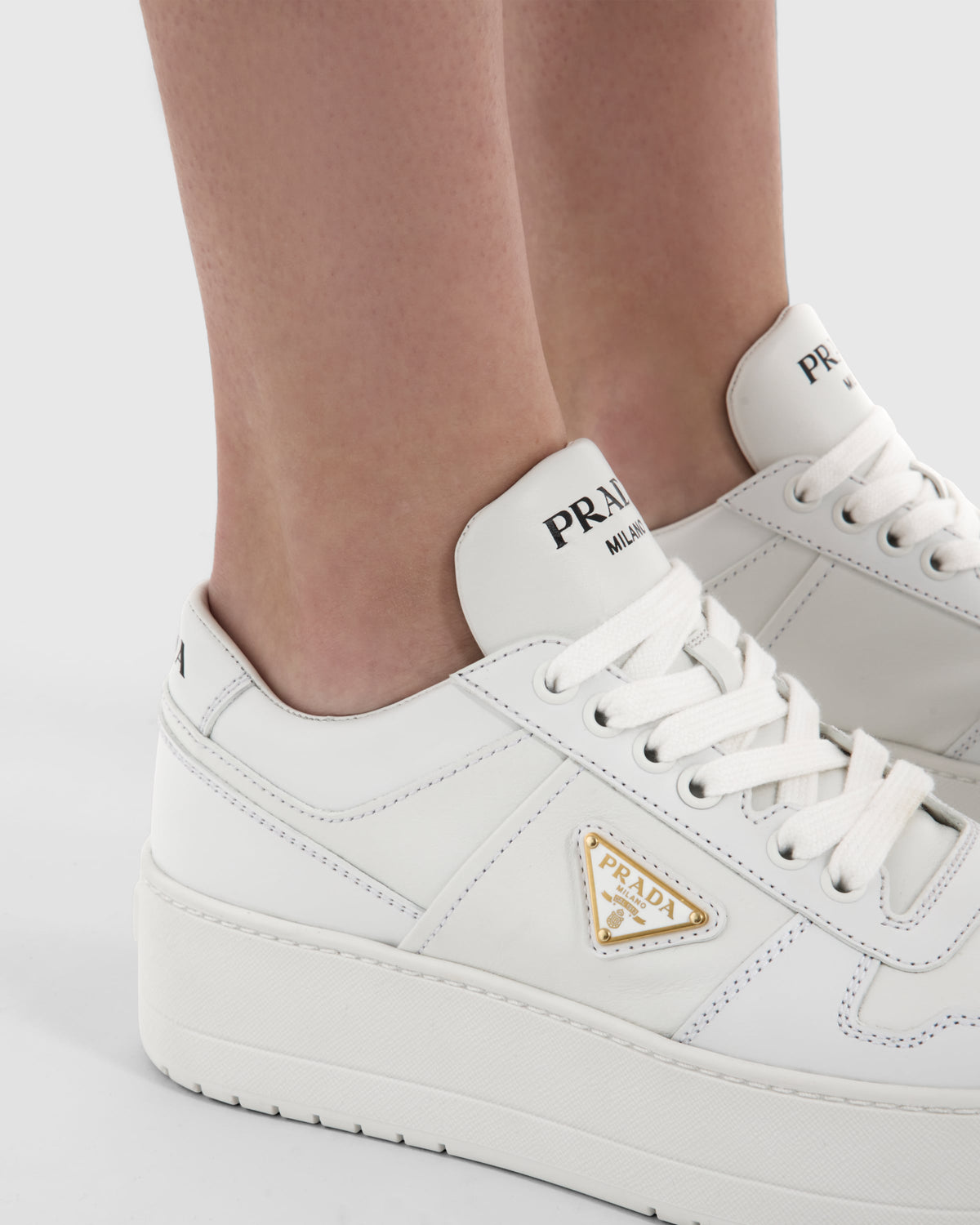 Downtown Bold sneakers – the shoes made of two-tone perforated leather are reinterpreted with flatform soles – LUX VERSE Luxury Designer Fashion Outlet