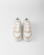 Downtown Bold leather sneakers – the shoes made of two-tone perforated leather are reinterpreted with flatform soles – LUX VERSE Luxury Designer Fashion Outlet