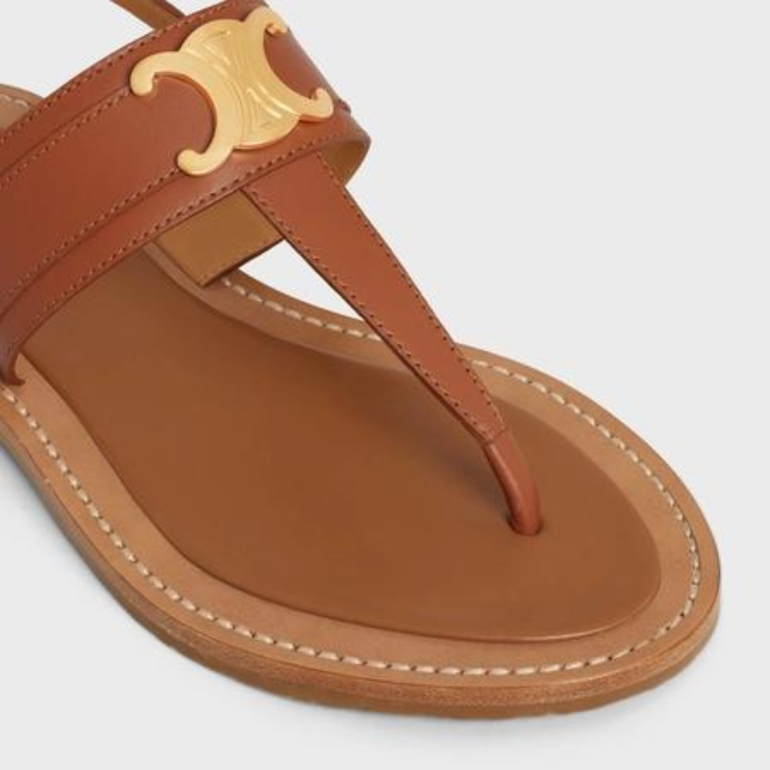 LYMPIA TRIOMPHE THONG in CALFSKIN – cOVERED INSOLERUBBER OUTSOLE WITH FOAM INSERT AND A LEATHER WELT – LUX VERSE Luxury Designer Fashion Outlet