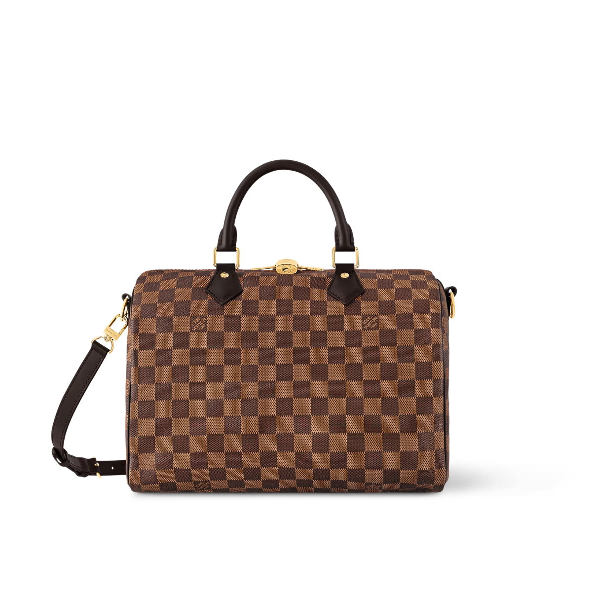 Speedy Bandoulière 30 Brown – the Speedy Bandoulière 30 in elegant Damier Ebene canvas is an ideal city bag for – LUX VERSE Luxury Designer Fashion Outlet