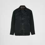 Canvas trucker jacket – this canvas trucker jacket features an oversized silhouette, emphasized by the worn – LUX VERSE Luxury Designer Fashion Outlet