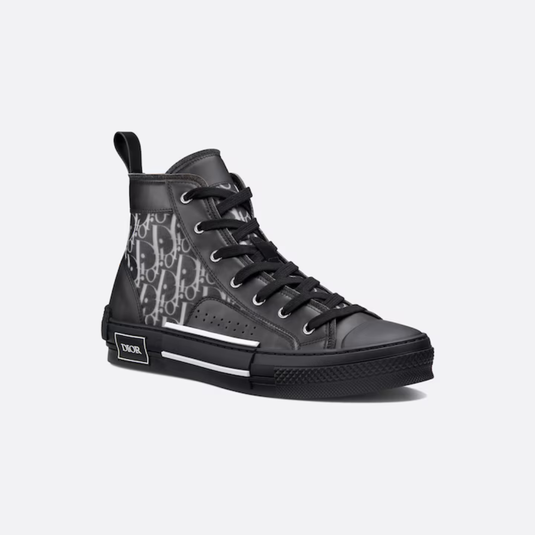 B23 High-Top Sneaker Signature Touch – the B23 high-top sneaker is set apart by its Oblique canvas embellished with calfskin – LUX VERSE Luxury Designer Fashion Outlet