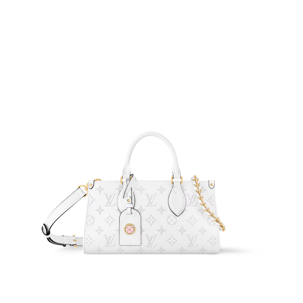 OnTheGo East West White – with its beautifully elongated silhouette, the OnTheGo East West handbag is made – LUX VERSE Luxury Designer Fashion Outlet