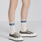Platform Elevate Sneaker – the deep blue Oblique embroidered cotton upper features a comfortable thick sole, – LUX VERSE Luxury Designer Fashion Outlet