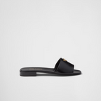 Saffiano patent leather slides – the distinctive crosshatch pattern of Saffiano leather, a signature material – LUX VERSE Luxury Designer Fashion Outlet