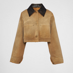 Cropped canvas jacket – this canvas jacket features a cropped silhouette with oversized lines, emphasized – LUX VERSE Luxury Designer Fashion Outlet