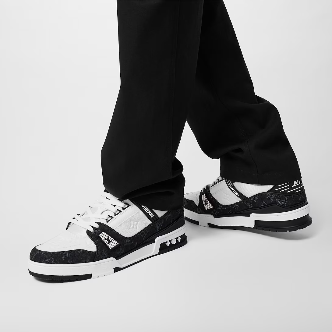 Trainer Denim Sneaker – the contrasting colors and materials highlight the elaborate construction of this – LUX VERSE Luxury Designer Fashion Outlet