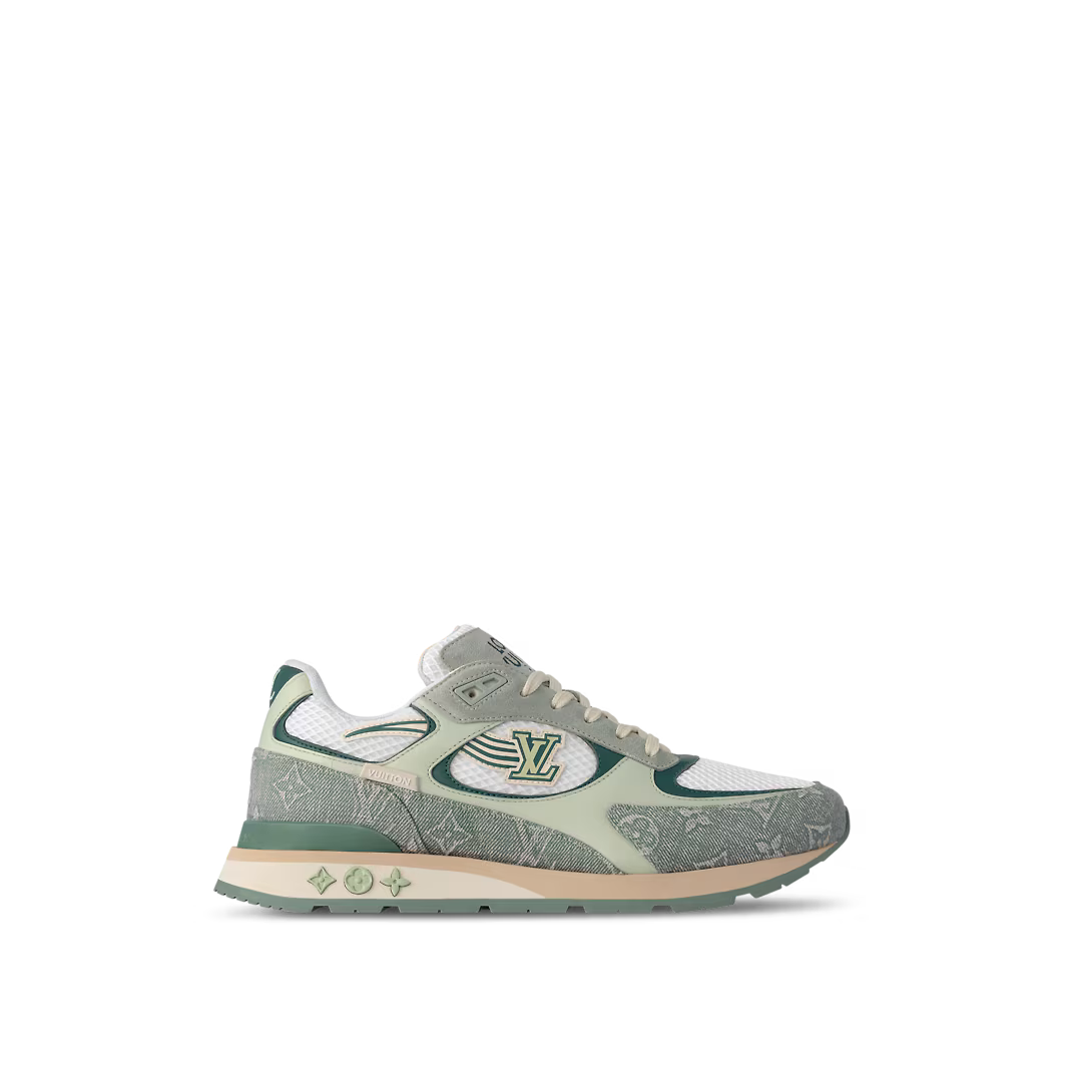 Run Away Denim Sneaker – this model was inspired by running shoes and features a distinctive outsole – LUX VERSE Luxury Designer Fashion Outlet
