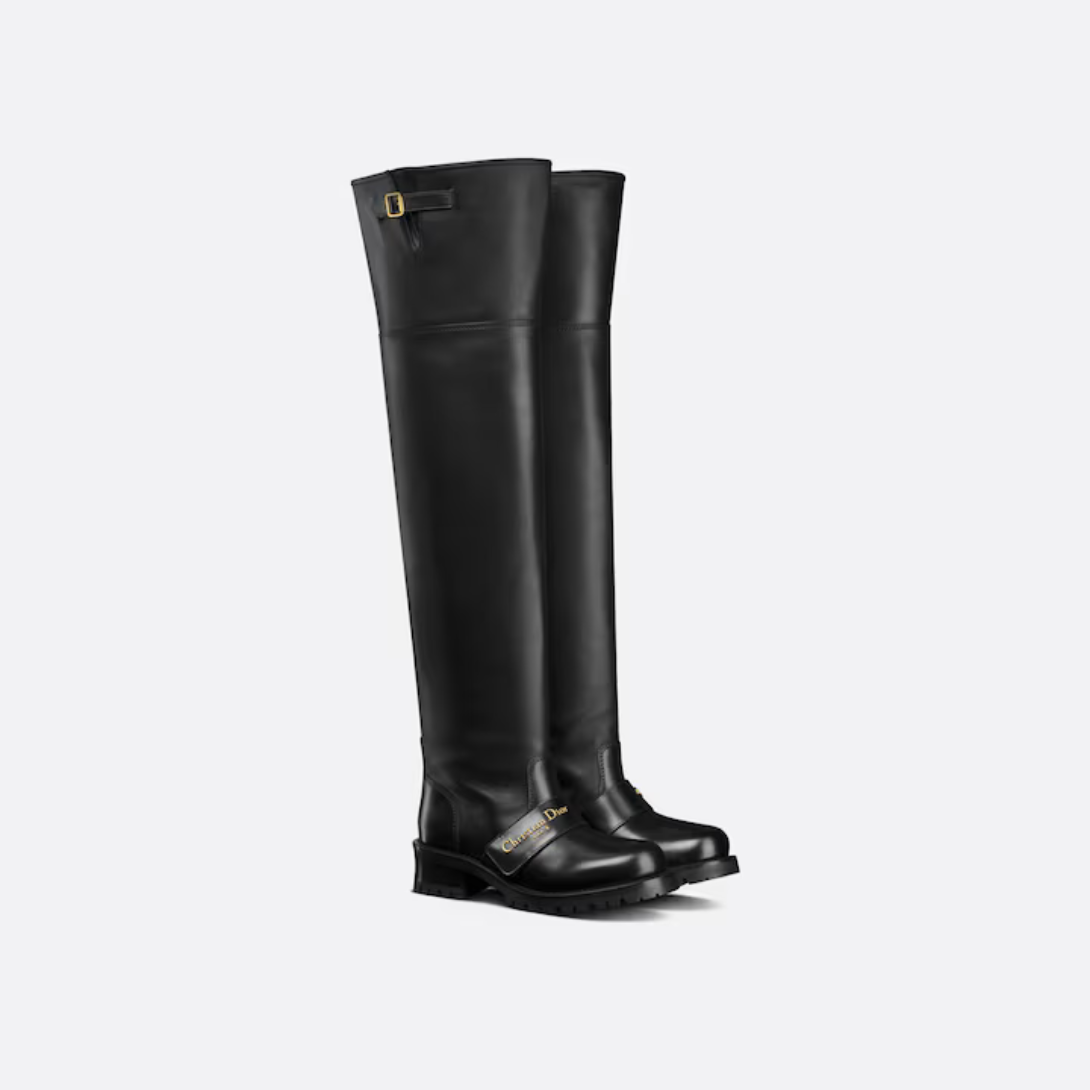 D-Quest Thigh Boot – the thick notched rubber sole completes the laid-back and elegant style – LUX VERSE Luxury Designer Fashion Outlet