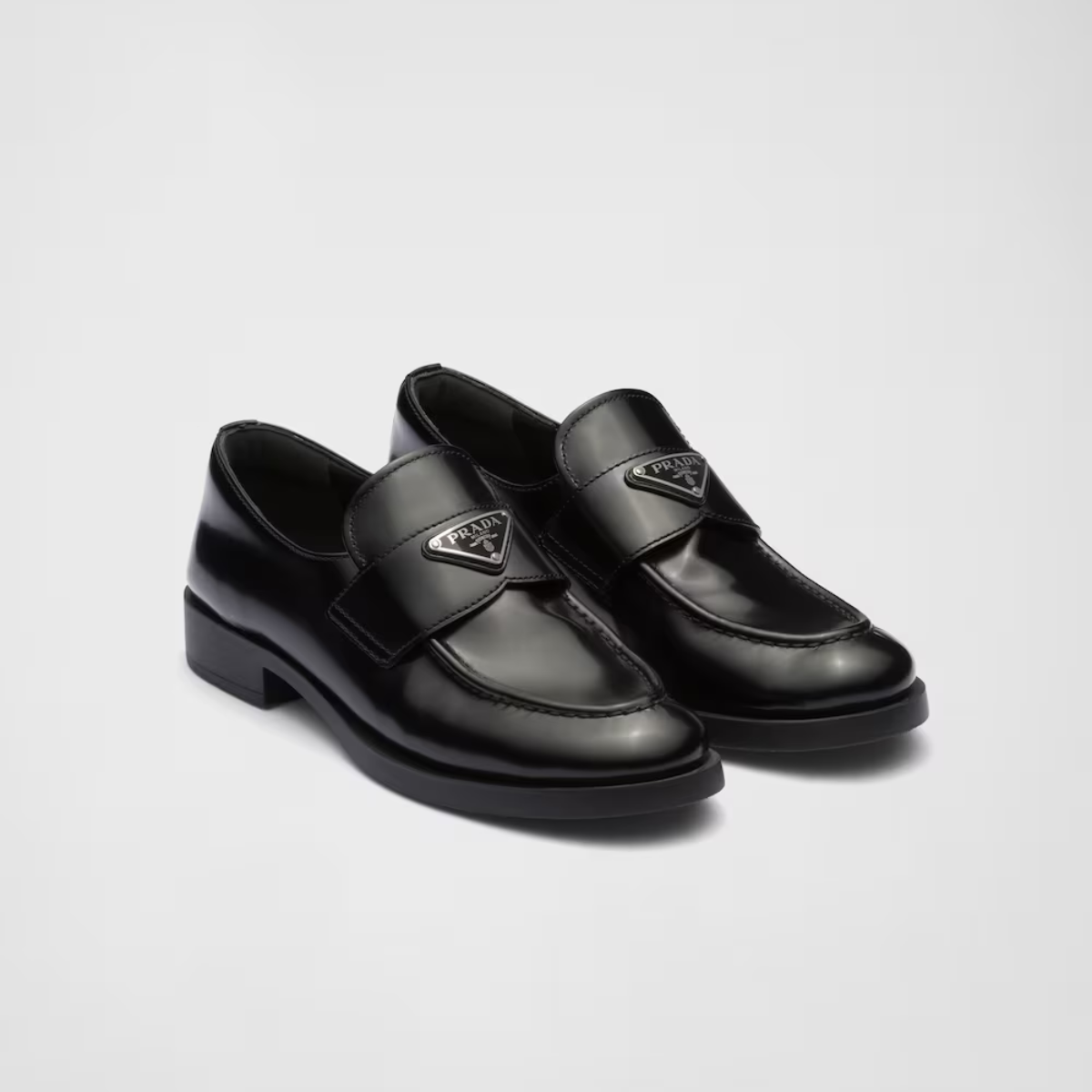 Brushed leather loafers Black – new, modernist proportions reinterpret the classic silhouette of the loafer, giving – LUX VERSE Luxury Designer Fashion Outlet