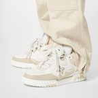 Skate Leather Sneaker – its elaborate, bicolor upper with Monogram Flower detailing combines technical mesh, – LUX VERSE Luxury Designer Fashion Outlet