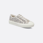 Walk'n'Elevated Sole Sneaker – the Walk'n'sneaker presents a stone gray embroidered cotton Oblique motif – LUX VERSE Luxury Designer Fashion Outlet