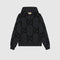 GG FLOCKED PRINT COTTON FLEECE SWEATSHIRT