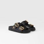 Suede strap slides – these suede slides with a casual style are defined by clean, contemporary lines – LUX VERSE Luxury Designer Fashion Outlet