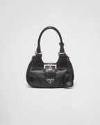 Moon Re-Nylon and leather bag – the conceptual expressive form of becomes the emblem of the design of the Moon bag, – LUX VERSE Luxury Designer Fashion Outlet