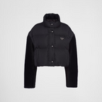 Re-Nylon Down Cropped Jacket – this down jacket with contemporary allure combines the functionality of Re-Nylon, – LUX VERSE Luxury Designer Fashion Outlet