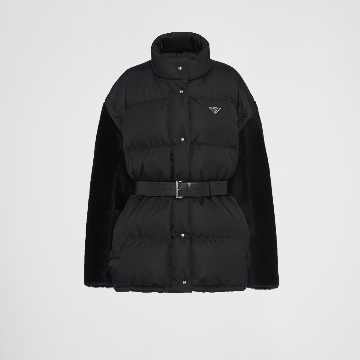 Re-Nylon Down Goose Jacket – this down jacket with contemporary allure combines the functionality of Re-Nylon, – LUX VERSE Luxury Designer Fashion Outlet
