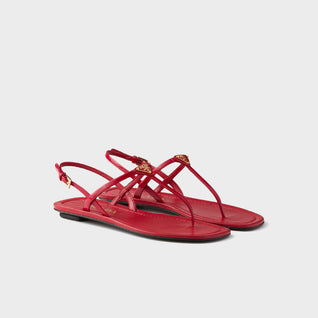 Patent leather thong sandals