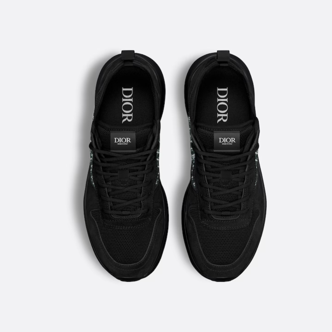 B25 Runner Sporty Sneaker – crafted in black suede and technical mesh, the design is enhanced by the iconic – LUX VERSE Luxury Designer Fashion Outlet