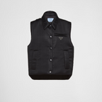Padded Re-Nylon vest – this padded vest defined by a straight cut and minimalist attitude, with a shirt – LUX VERSE Luxury Designer Fashion Outlet