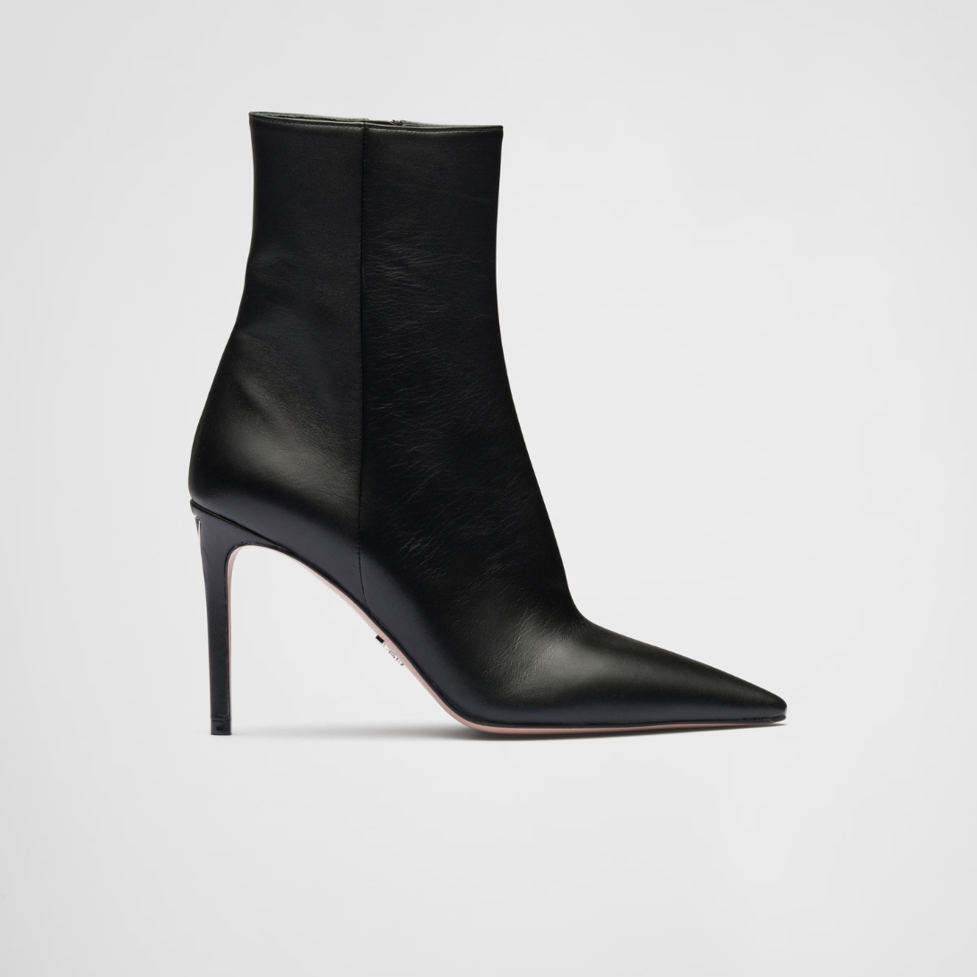 Nappa leather booties – these elegant, feminine soft nappa leather booties are characterized by the pointy – LUX VERSE Luxury Designer Fashion Outlet
