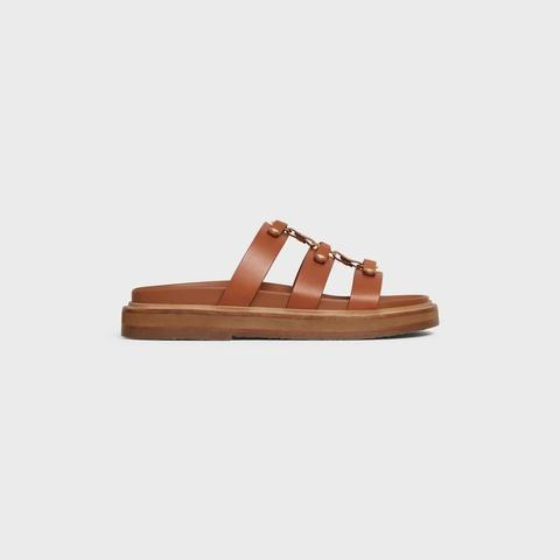 TIPPI SLIDE in CALFSKIN – 100% CALFSKIN - VEGETAL TANNING100% CALFSKIN LINING1.2 IN (30 MM) heelSTRAPS – LUX VERSE Luxury Designer Fashion Outlet