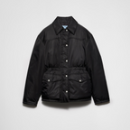 Re-Nylon down fashion jacket – soft, enveloping volumes create the silhouette of this Re-Nylon down jacket, – LUX VERSE Luxury Designer Fashion Outlet