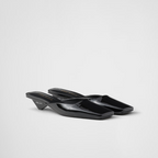 Patent leather mule – leather sole with hot-stamped logo Varnished heel with logo, height 35 mm Imported – LUX VERSE Luxury Designer Fashion Outlet