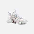 D-Connect Sneaker – part of capsule, the D-Connect sneaker showcases the black and red Je Vous Adore (I – LUX VERSE Luxury Designer Fashion Outlet