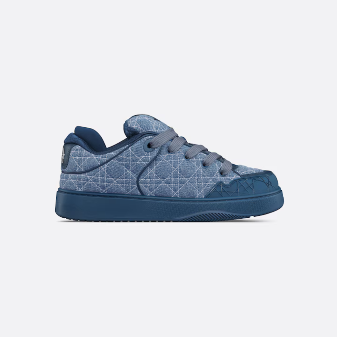 B9S Skater Sneaker – crafted in blue Kumo Cannage denim, it showcases the hallmark motif quilted – LUX VERSE Luxury Designer Fashion Outlet