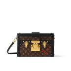Petite Malle Coated Canvas – every detail of the Petite Malle handbag is inspired by the history of trunks: – LUX VERSE Luxury Designer Fashion Outlet