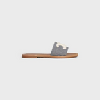 LYMPIA MULE in OSHKOSH CANVAS – 50% COTTON & 50% POLYESTER100% Lambskin LiningROUND TOE SHAPETRIOMPHE – LUX VERSE Luxury Designer Fashion Outlet