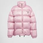 Re-Nylon hooded goose down jacket – this down jacket with slightly oversized volumes is made of Re-Nylon, the innovative – LUX VERSE Luxury Designer Fashion Outlet