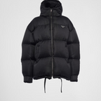 Re-Nylon hooded down jacket – this hooded down jacket with a contemporary design and oversized silhouette is made – LUX VERSE Luxury Designer Fashion Outlet