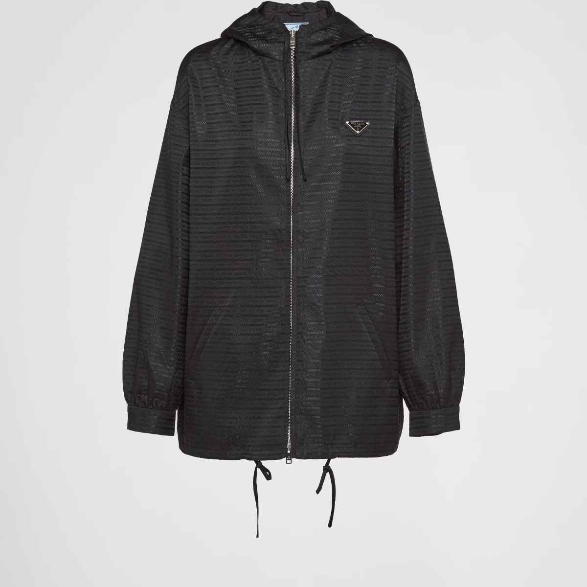 Re-Nylon hooded blouson jacket – sporty inspiration and technological innovation meet in this blouson jacket that – LUX VERSE Luxury Designer Fashion Outlet
