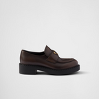 Chocolate leather loafers – a reinterpretation of a classic style, these leather loafers have a chunky design – LUX VERSE Luxury Designer Fashion Outlet