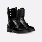 D-Strike Ankle Boot – a gold-tone CD signature on the top resin pearl and rear Christian Paris signature – LUX VERSE Luxury Designer Fashion Outlet