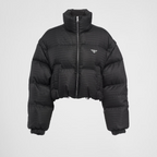 Re-Nylon cropped hooded down jacket – crafted from recycled nylon, this hooded down jacket not only keeps you warm but – LUX VERSE Luxury Designer Fashion Outlet