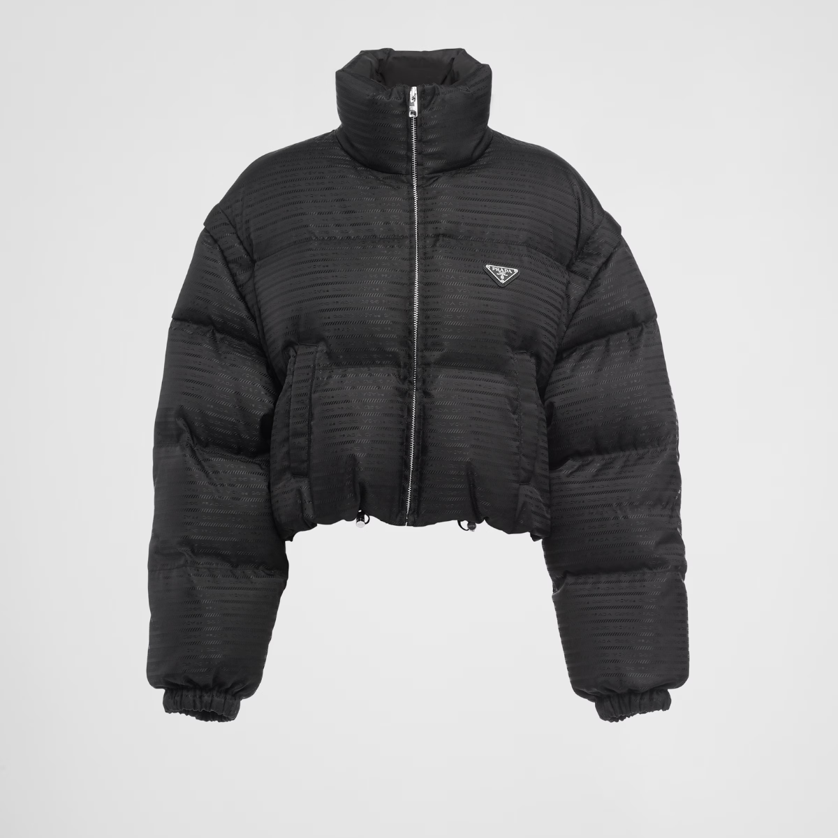 Re-Nylon cropped hooded down jacket – crafted from recycled nylon, this hooded down jacket not only keeps you warm but – LUX VERSE Luxury Designer Fashion Outlet