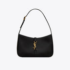 Le 5 À 7 in Smooth Leather – hOBO BAG FEATURING LEATHER TAB WITH THE CASSANDRE, AND TONAL SUEDE LINING.COMPACT – LUX VERSE Luxury Designer Fashion Outlet
