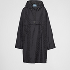 Printed Re-Nylon raincoat – iconic nylon defines the contemporary character of this oversized raincoat – LUX VERSE Luxury Designer Fashion Outlet