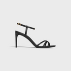 SOIR SANDAL in LAMBSKIN – 100% LAMBSKIN100% Goatskin Lining3.3 IN (85 MM) heelALMOND TOE SHAPEMETAL – LUX VERSE Luxury Designer Fashion Outlet