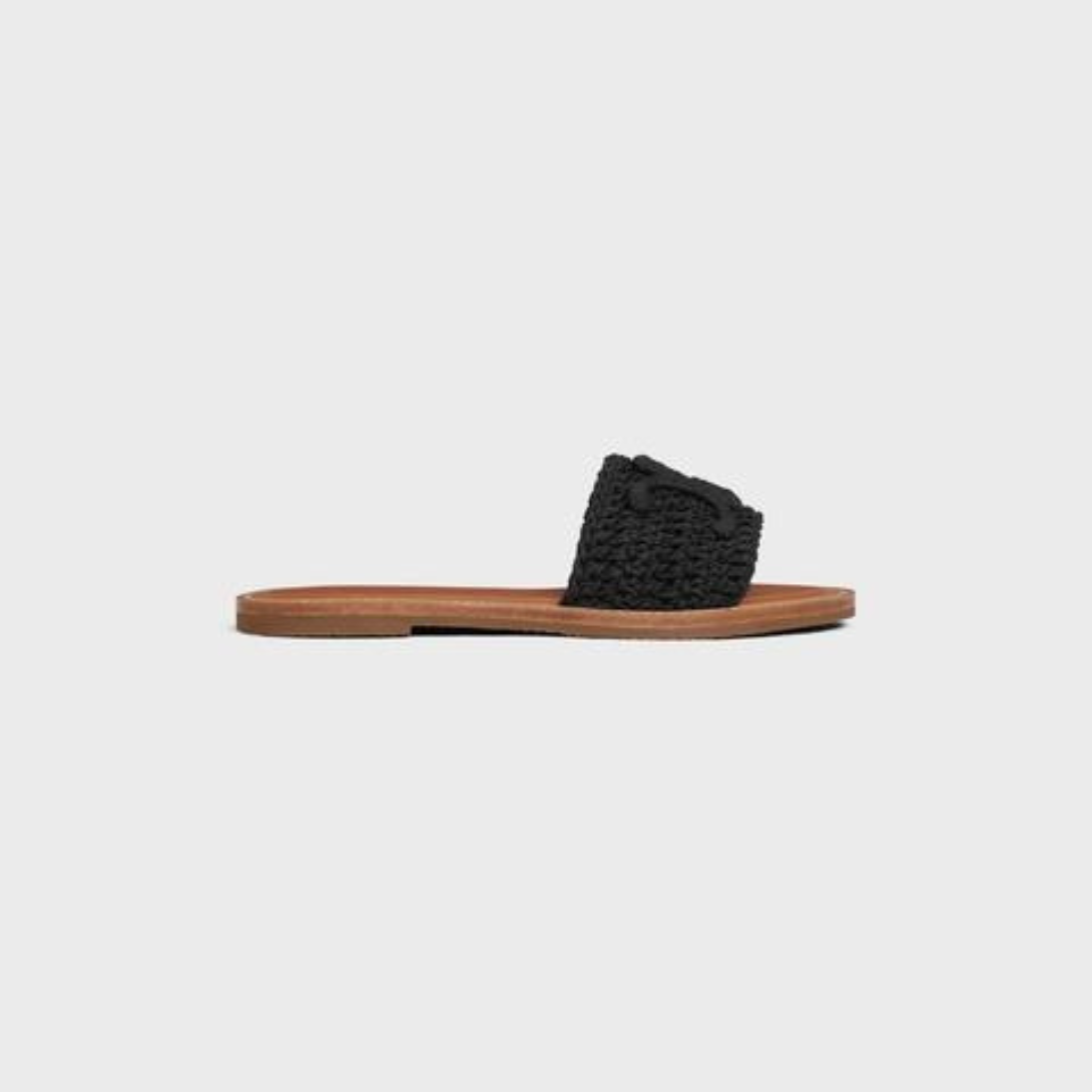 LYMPIA MULE in TRIOMPHE KNITTED COTTON – 100% COTTONROUND TOE SHAPESLIGHTY PADDED LEATHER INSOLERUBBER OUTSOLE – LUX VERSE Luxury Designer Fashion Outlet