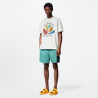 Printed Nylon Swimshorts – out of the water, this piece can be paired with a t-shirt or shirt in the same motif – LUX VERSE Luxury Designer Fashion Outlet