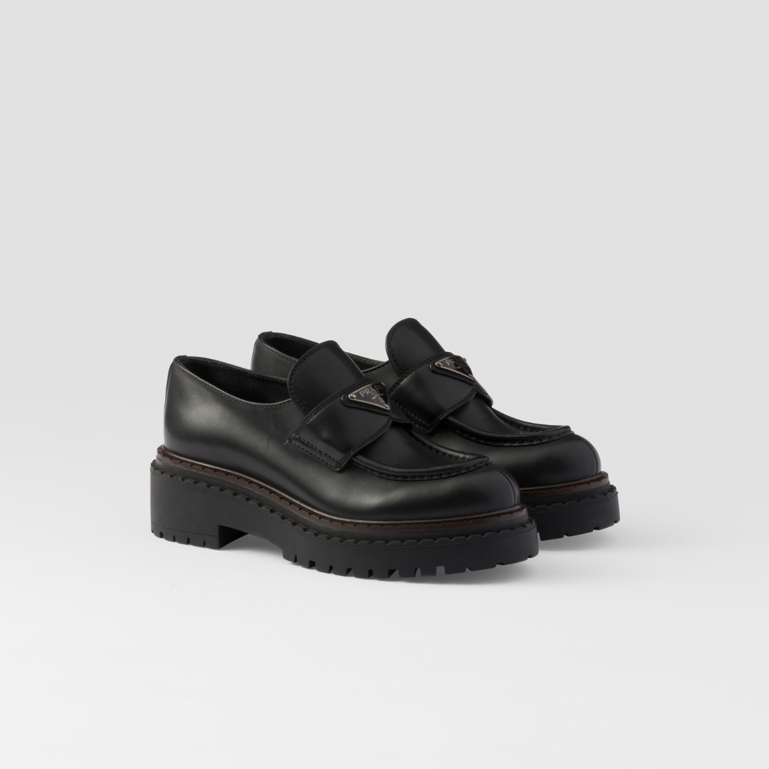 Double Chocolate leather loafers – finely crafted details and contemporary elements animate the design of these leather – LUX VERSE Luxury Designer Fashion Outlet