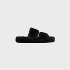 FUR SLIDES TRIOMPHE in SHEARLING – 100% TEXTILE100% Calfskin Lining2 IN (50 MM) heelROUND TOE SHAPEMESH – LUX VERSE Luxury Designer Fashion Outlet
