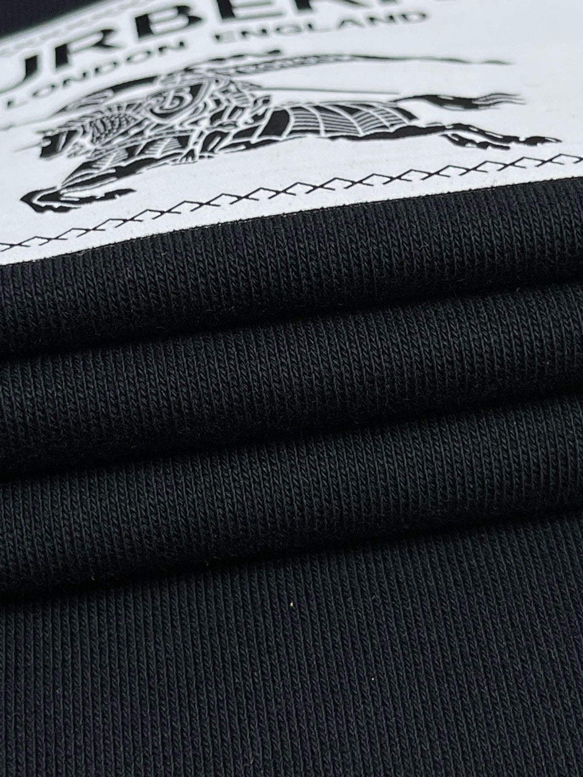 Black Cotton Logo Pullover - Men's